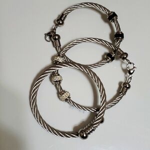 Stainless steel cable DY like bracelet bundle